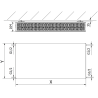 Mexen CF33 Radiateur plat 400 x 1500 mm, raccordement latéral, 2372 W, anthracite - W433F-040-150-66