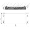 Mexen CF33 Flat radiateur à plaques 900 x 1000 mm, raccordement latéral, 3001 W, anthracite - W433F-090-100-66