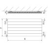Mexen Line CL11 radiateur plat 600 x 1200 mm, raccordement latéral, 940 W, anthracite - W411L-060-120-66