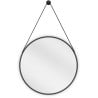 Mexen String miroir de salle de bains rond 50 cm, cadre noir - 9854-050-050-000-70