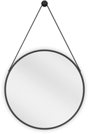 Mexen String miroir de salle de bains rond 50 cm, cadre noir - 9854-050-050-000-70