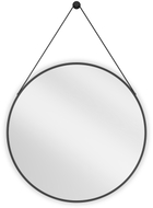 Mexen String miroir de salle de bain rond 70 cm, cadre noir - 9854-070-070-000-70