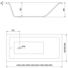 Baignoire rectangulaire Mexen Cubik 140 x 70 cm avec habillage, blanc - 55031407000X