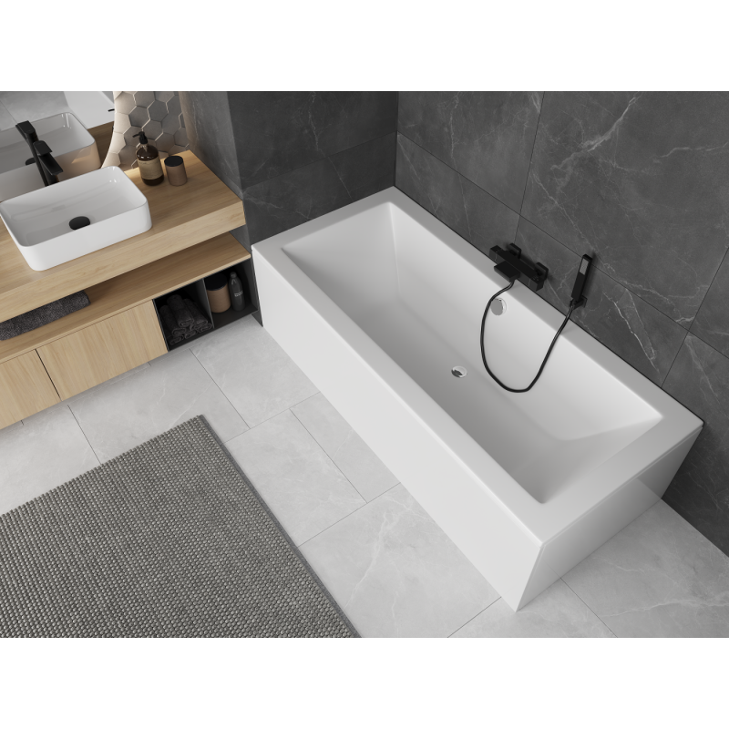 Mexen Cube baignoire rectangulaire 180 x 90 cm avec revêtement, blanc - 55051809000X