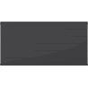 Radiateur plat Mexen Line CL33 400 x 1400 mm, raccordement latéral, 2214 W, anthracite - W433L-040-140-66