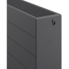 Radiateur plat Mexen Line CL33 400 x 1400 mm, raccordement latéral, 2214 W, anthracite - W433L-040-140-66