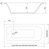Mexen Vega baignoire rectangulaire 150 x 70 cm avec habillage et paravent 3 volets 120 cm, transparent, chrome - 550115070X9012?