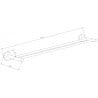 Mexen Remo double porte-serviettes, Or - 7050725-50