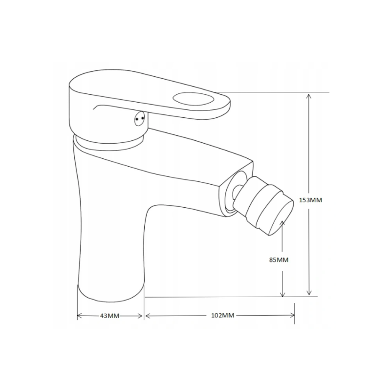 Mexen Kama mitigeur bidet, noir - 72520-70