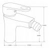 Mexen Kama mitigeur bidet, noir - 72520-70