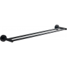 Mexen Remo porte-serviettes double, noir - 7050725-70