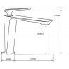 Mexen Ares robinet de lavabo, Chrome - 744100-00