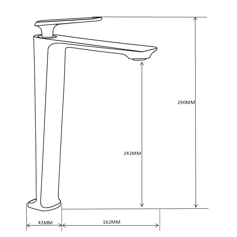 Mexen Ares robinet de lavabo haut, doré - 744110-50