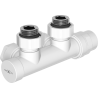 Mexen Uni-Term robinet de radiateur angulaire, Duplex, DN50, blanc - W907-000-20