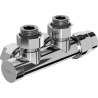 Mexen vanne de radiateur d'angle, Duplex, DN50, chrome - W907-000-01