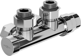 Mexen Uni-Term robinet de radiateur d'angle, Duplex, DN50, chrome - W907-000-01