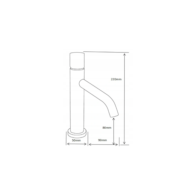 Mexen Rumba One  robinet de lavabo, blanc/chrome - 73501-25