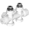 Mexen valve radiateur angle/droit, Duplex, DN50, blanc - W908-000-20