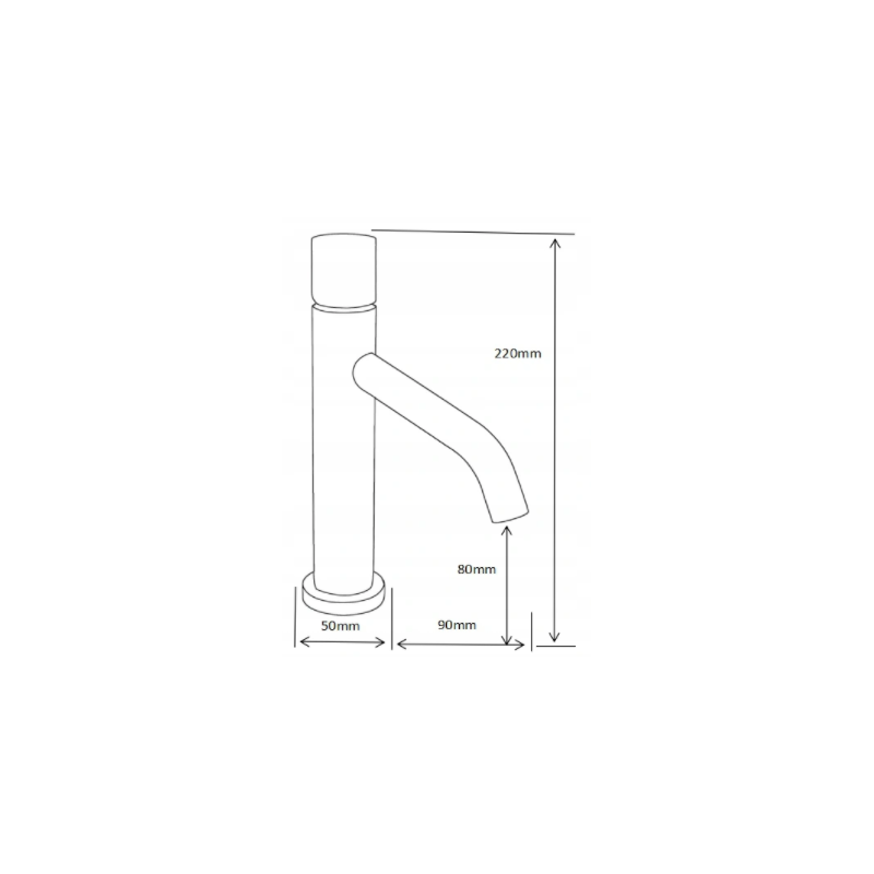 Mexen Rumba One  robinet de lavabo, noir/doré - 73501-75