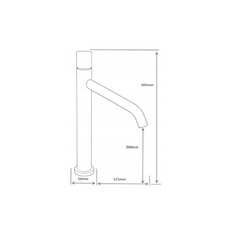 Mexen Rumba One  robinet de lavabo haut, blanc/or - 73511-25