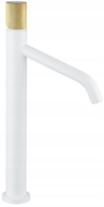Mexen Rumba One  robinet de lavabo haut, blanc/or - 73511-25