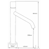 Mexen Rumba One  robinet de lavabo haut, doré - 73511-50