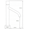 Mexen Rumba robinet de lavabo haut, Graphite - 73511-66