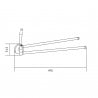 Mexen Remo double porte-serviettes rotatif, Or - 70507255-50