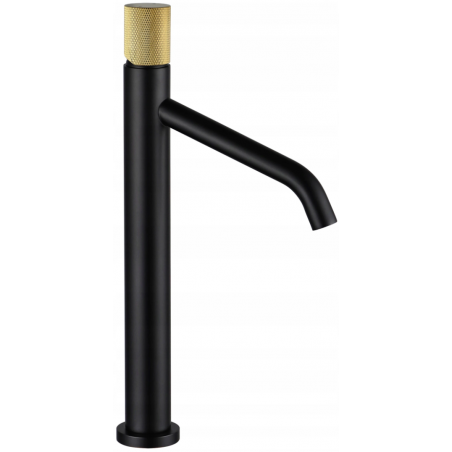 Mexen Rumba robinet de lavabo haut, Noir/Or - 73511-75