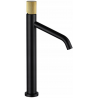 Mexen Rumba robinet de lavabo haut, Noir/Or - 73511-75