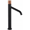 Mexen Rumba robinet de lavabo haut, Noir/Or rose- 73511-76