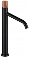 Mexen Rumba robinet de lavabo haut, Noir/Or rose- 73511-76