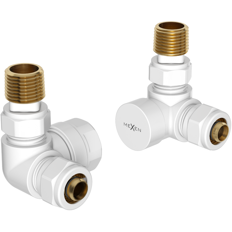 Mexen soupapes de radiateur axiales, blanches - W903-000-20