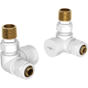 Mexen Uni-Term vannes de radiateur axiales, blanches - W903-000-20