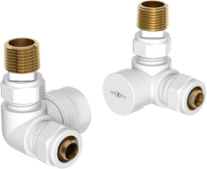 Mexen Uni-Term vannes de radiateur axiales, blanches - W903-000-20