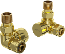 Mexen Uni-Term vannes de radiateur axiales dorées - W903-000-50