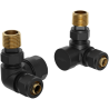 Mexen vannes de radiateur axiales, noires - W903-000-70