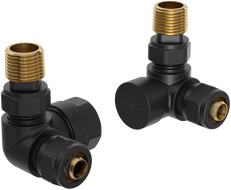 Mexen vannes de radiateur axiales, noires - W903-000-70