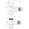 Mexen vannes de radiateur angulaires, blanches - W901-000-20