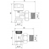 Mexen vannes de radiateur angulaires, noires - W901-000-70