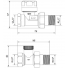 Mexen vannes de radiateur droites, blanches - W902-000-20