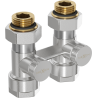 Mexen vanne de radiateur deux tubes DN50, droit 1/2"x16 mm, nickel - W912-016-01