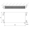 Mexen Flat CVF33 radiateur à plaques 600 x 1200 mm, raccordement inférieur, 2641 W, anthracite - W633F-060-120-66