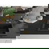 Mexen Oscar évier en granit 1 bac 580 x 490 mm, noir/argent métallisé, siphon doré - 6519581000-73-G