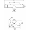 Mexen Kai mitigeur de baignoire thermostatique, graphite - 77300-66