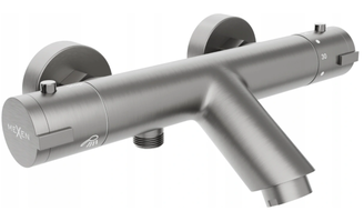 Mexen Kai robinet de bain thermostatique, gris pistolet brossé - 77300-66