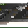 Mexen Oscar évier en granit 1 bac 580 x 490 mm, noir moucheté, siphon doré - 6519581000-76-G
