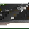 Mexen Oscar évier en granit 1-bassin 580 x 490 mm, noir, siphon doré - 6519581000-77-G
