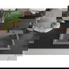 Mexen Oscar évier en granit 1 bac 580 x 490 mm, gris, siphon noir - 6519581000-71-B