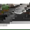 Mexen Oscar évier en granit 1 bac 580 x 490 mm, noir/argent métallisé, siphon noir - 6519581000-73-B